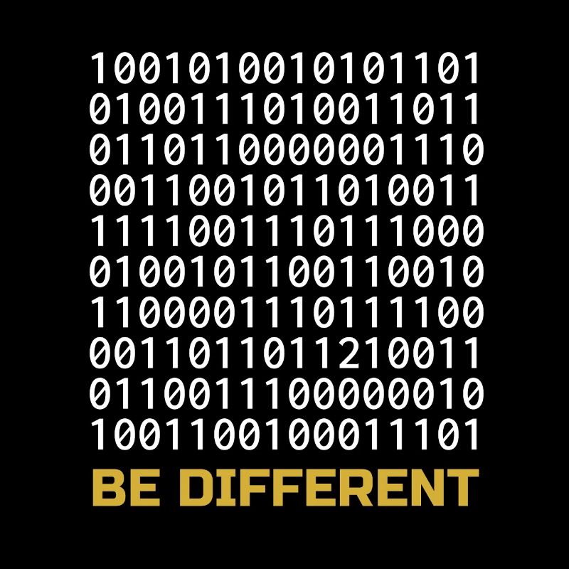 Be Different: Binäres Muster mit Botschaft