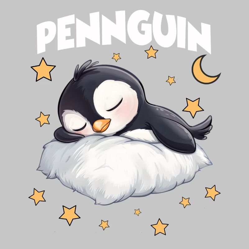Pennguin Pinguin Pyjama müde Morgenmuffel Langschl