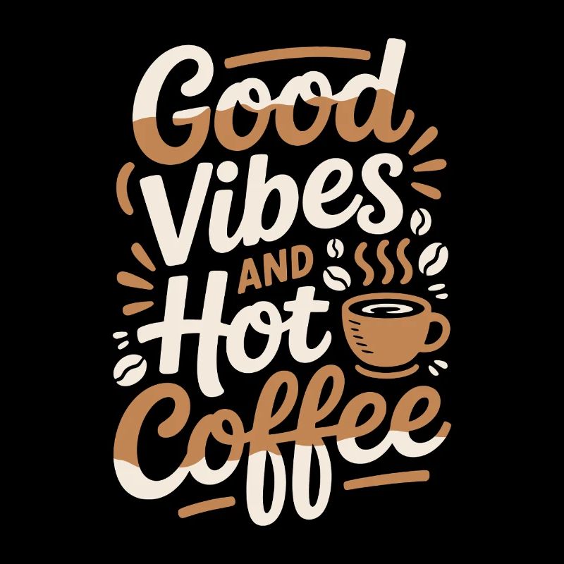 Gute Vibes, heißer Kaffee Morgenmuffel Geschenk