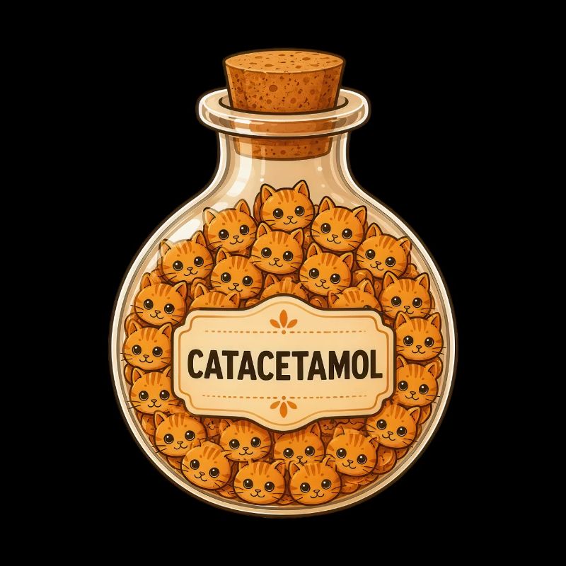 Bouteille de catacétamol de chats