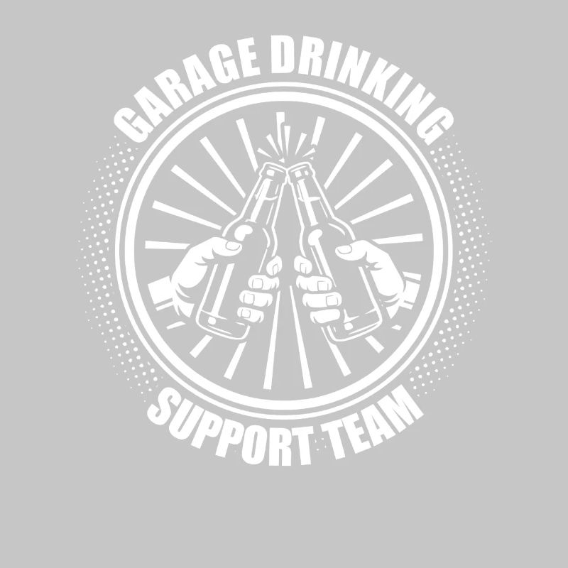 Garage drinking support team car guy mechanic