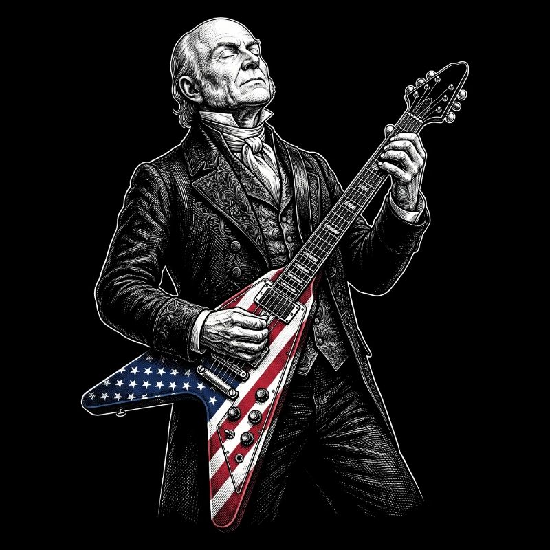 John Quincy Adams, guitariste de drapeau
