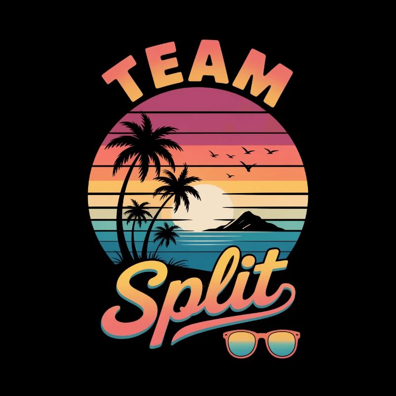 Team Split Sunset Retro