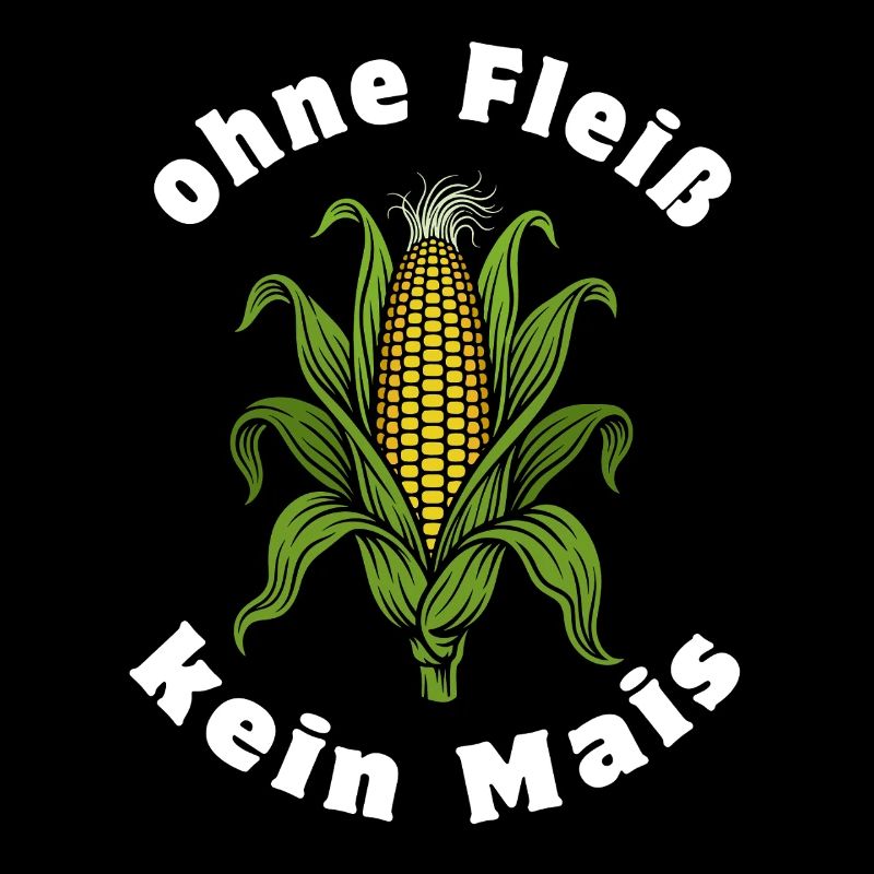 No corn without diligence | Corn on the cob with leaves