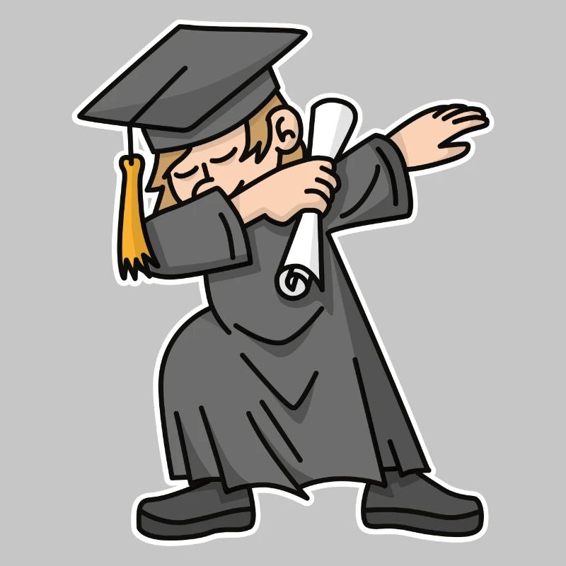 Junge Student dab dabbing Absolvent Schule