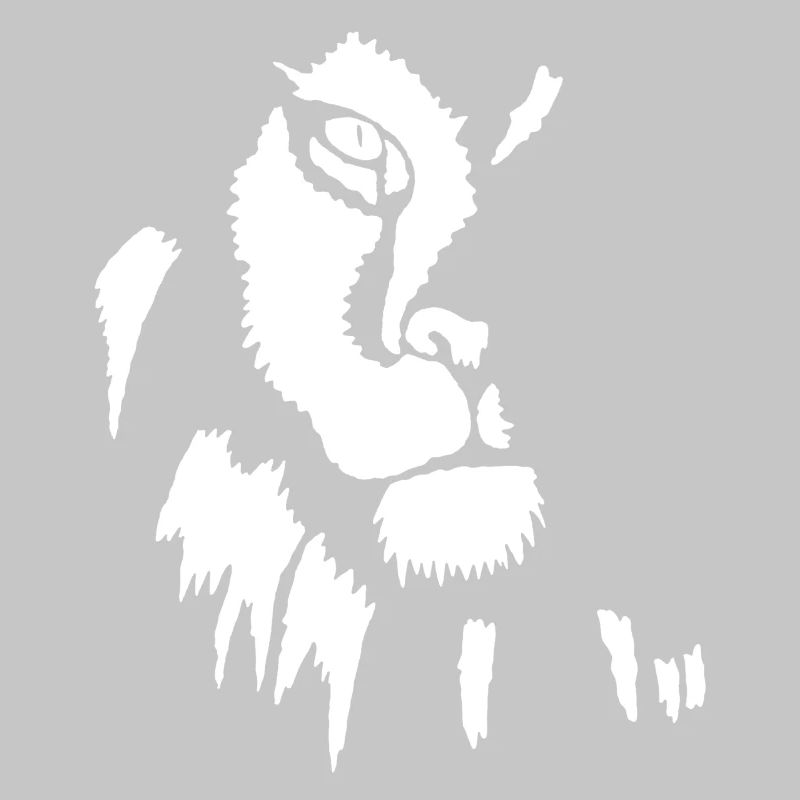 White lion in shadow