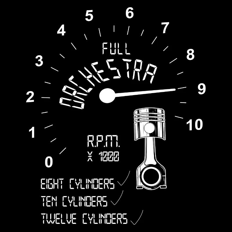 Car orchestra 8, 10, and 12 cylinder engine