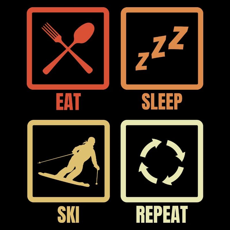 Manger, dormir, skier, répéter