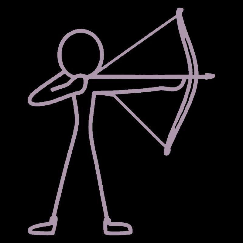 Strichmännchen Bogen Bogenschießen Bogenschütze