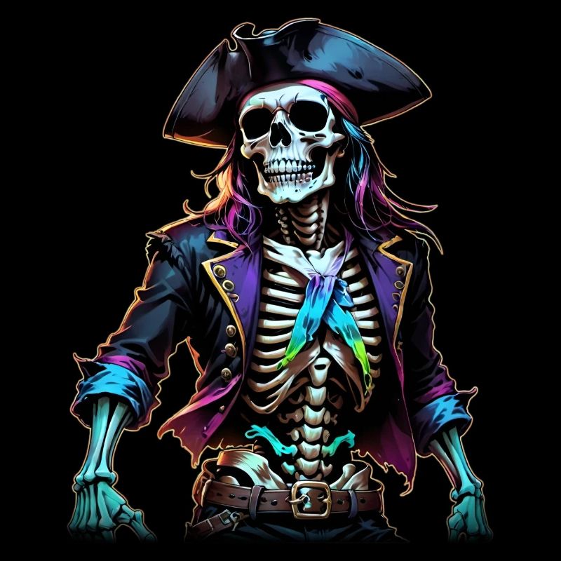Pirate Skeleton Illustration