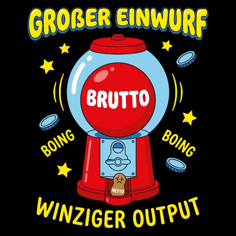 Großer Einwurf Winziger Output