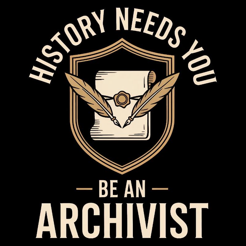 Blason d’archiviste avec insigne de plume