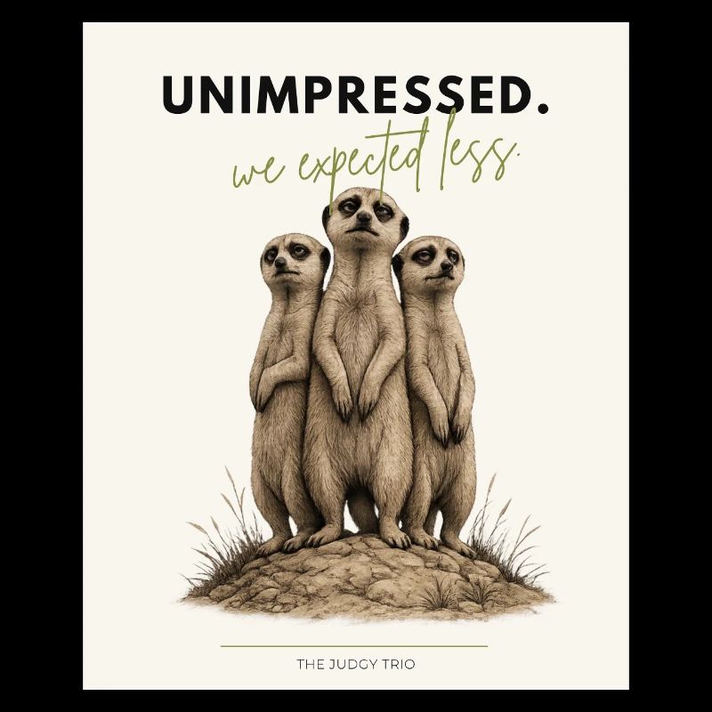 Trio de suricates peu impressionné