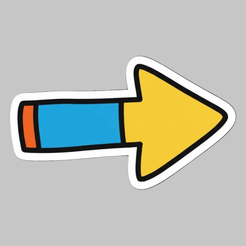 Comic Arrow Direction Right