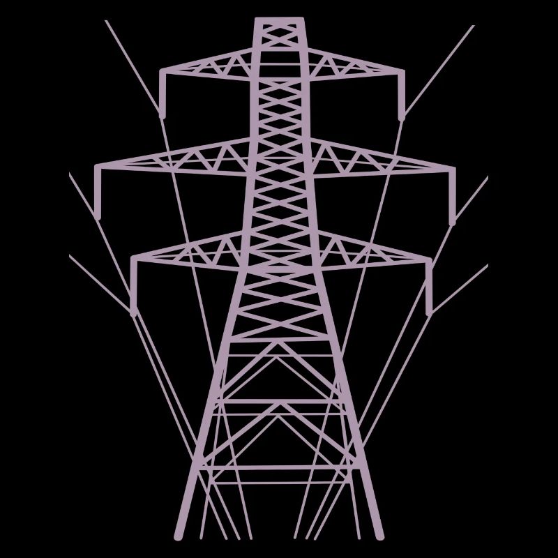 Silhouette de poteau électrique blanc