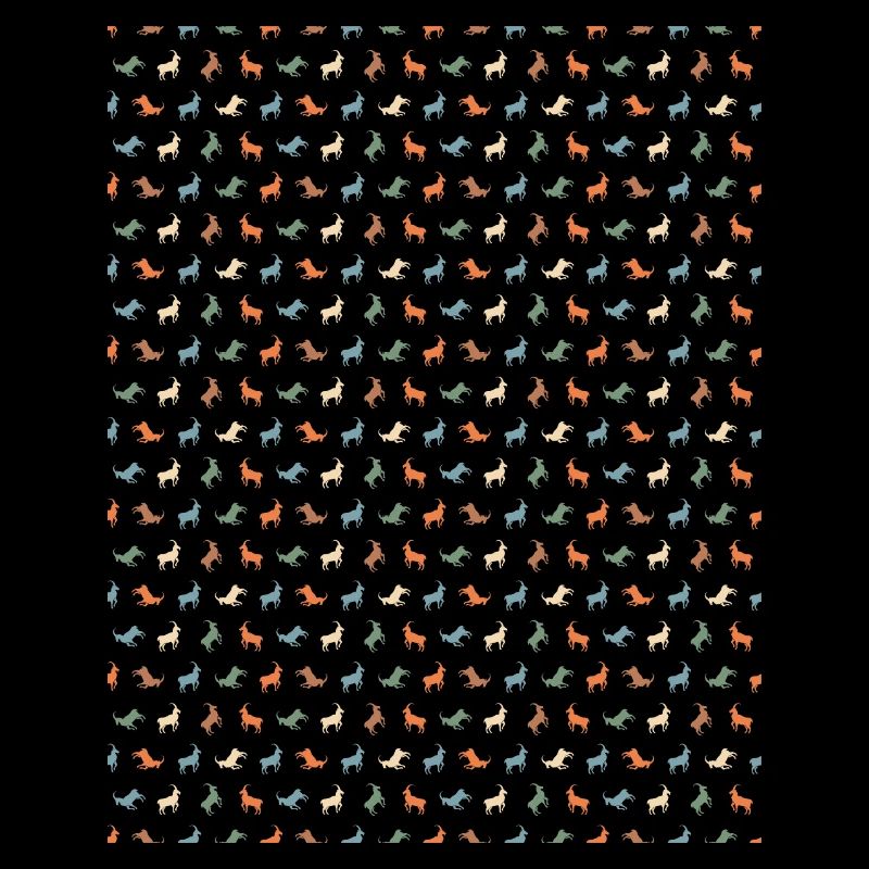 Vivid Pony Silhouette Pattern