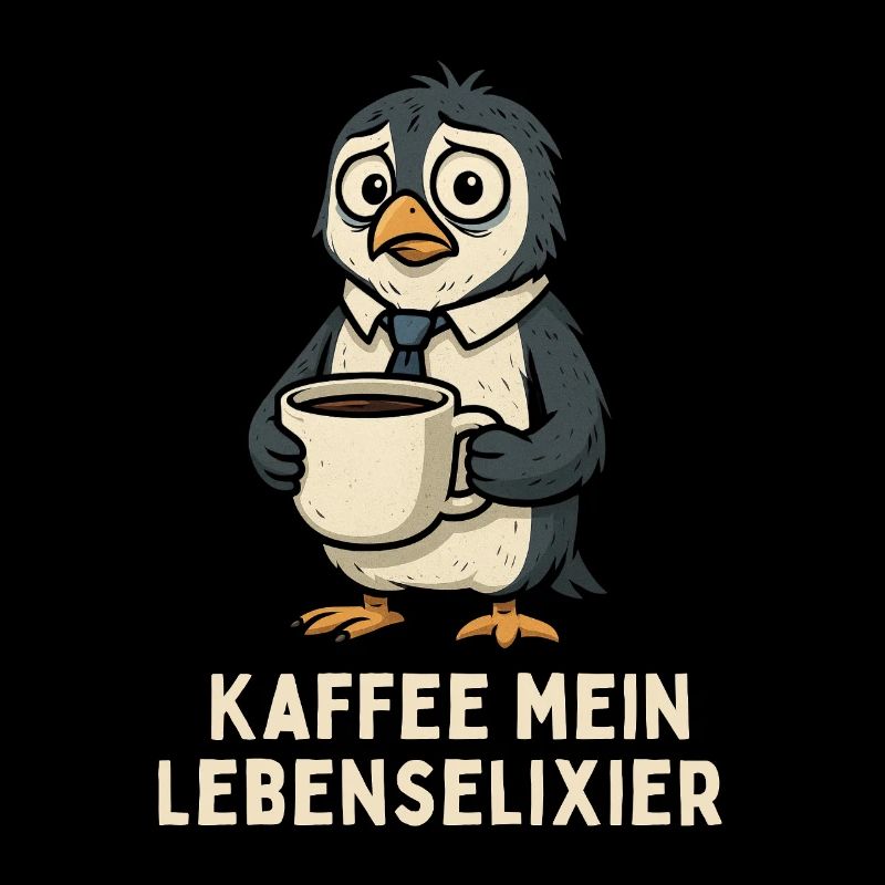 Kaffee Lebenselixier Pinguin
