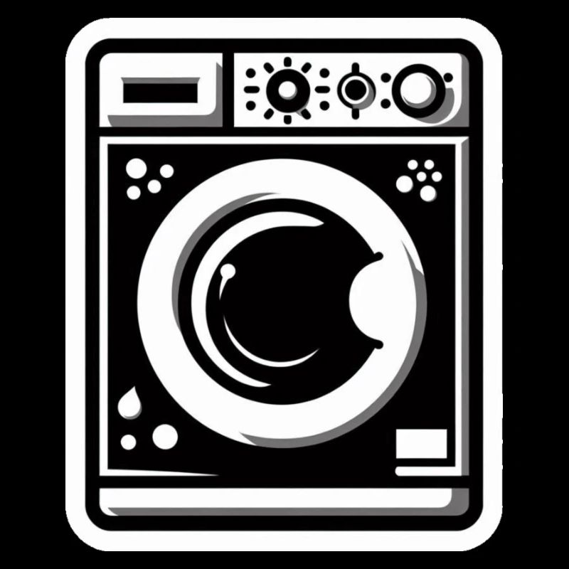 Washing machine black and white
