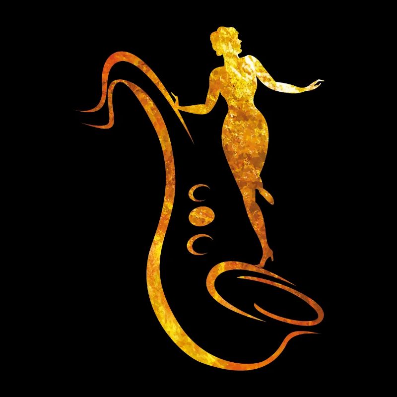 Frau und Saxophon