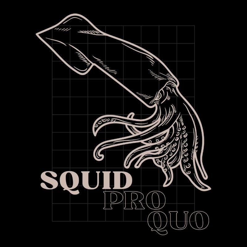 Squid Pro Quo Line Art-Raster