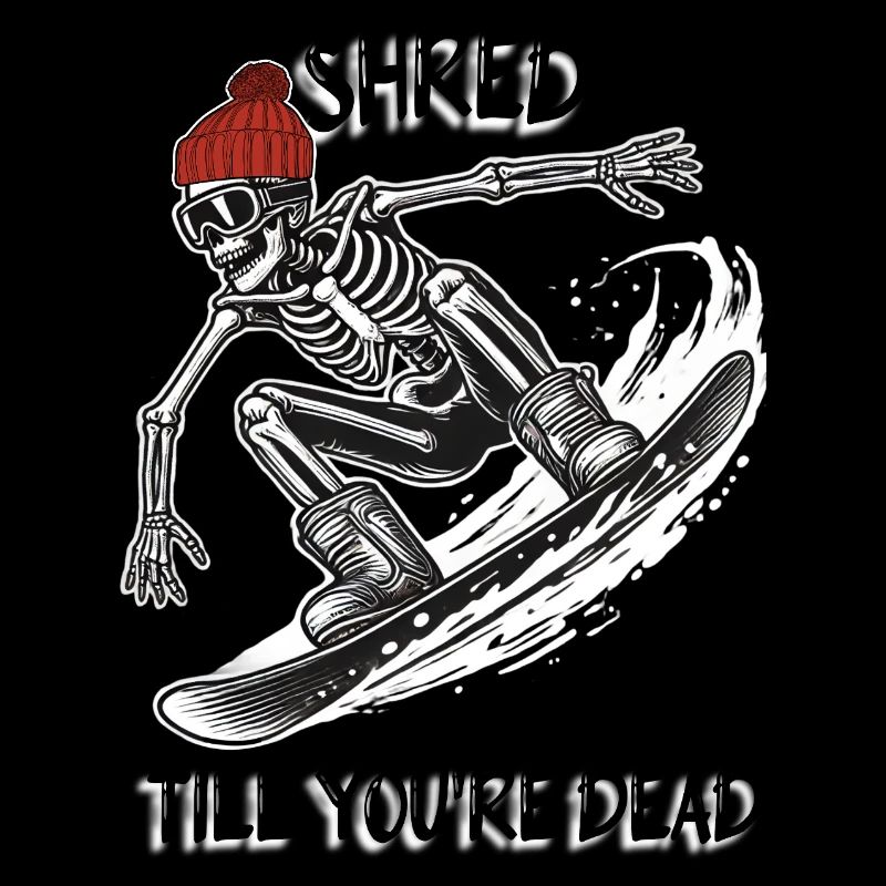 Skelett Snowboarder