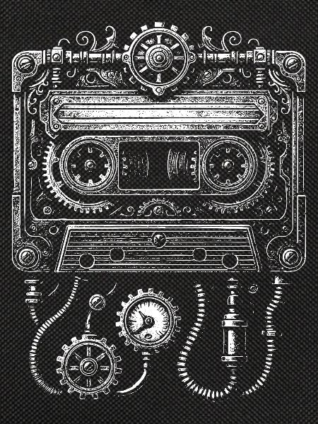 Steampunk Cassette Clockwork