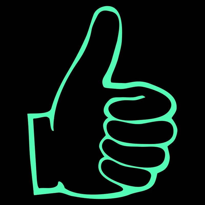 Neon Thumbs Up Outline