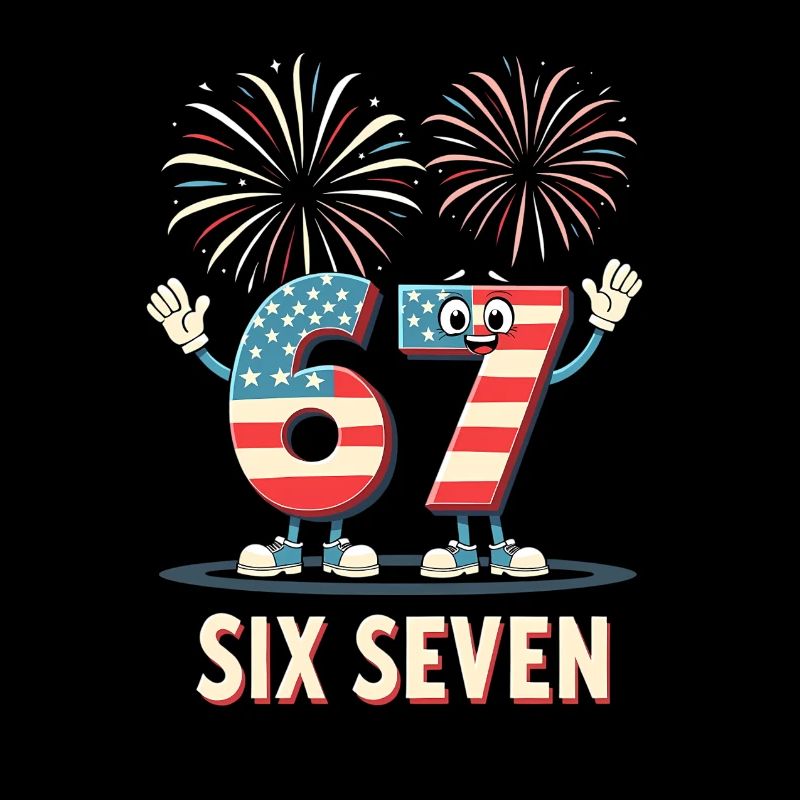 US Flag 67 Memes Six Seven