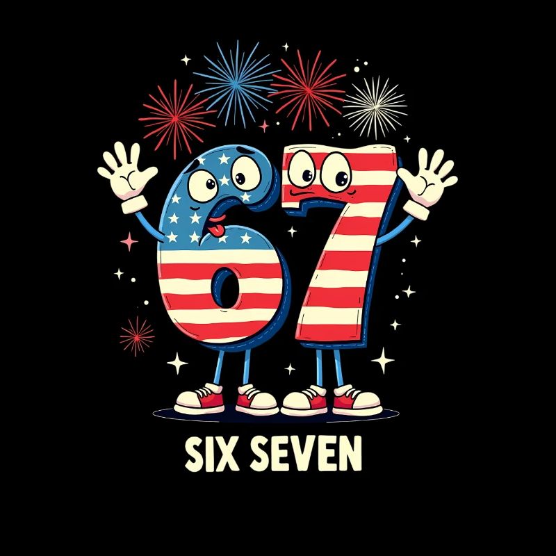 US Flag 67 Memes Six Seven