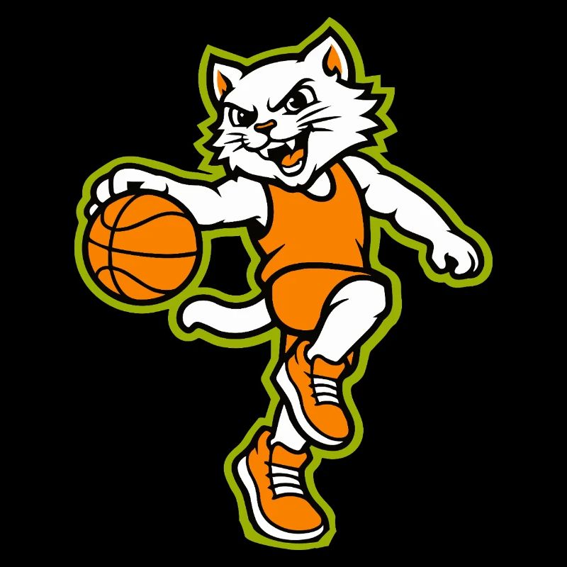 Wildcat-Basketball-Action-Maskottchen