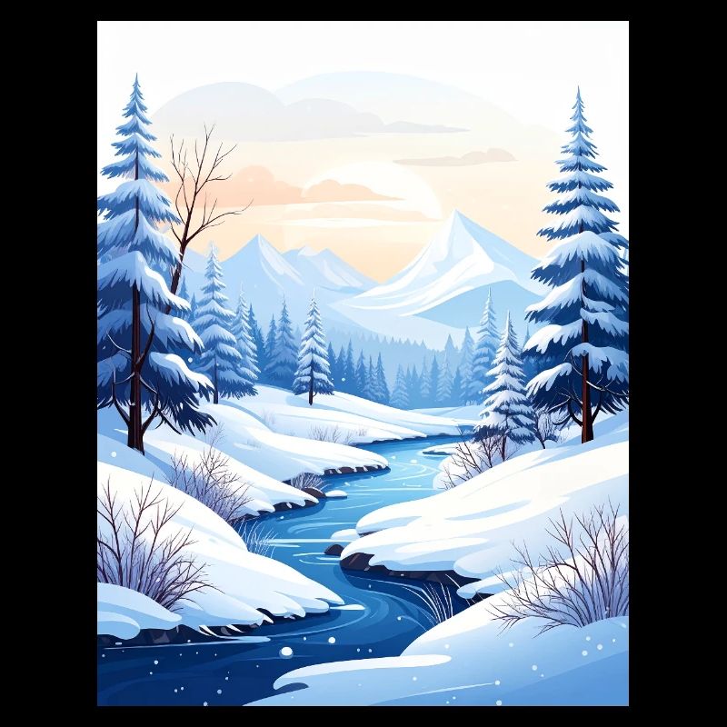 Snow-covered winter landscape