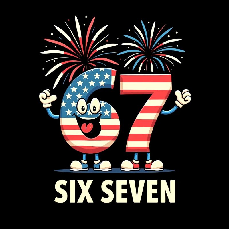 US Flag 67 Memes Six Seven