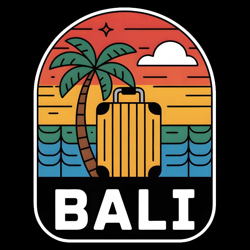Coucher de soleil en valise de Bali Indonésie
