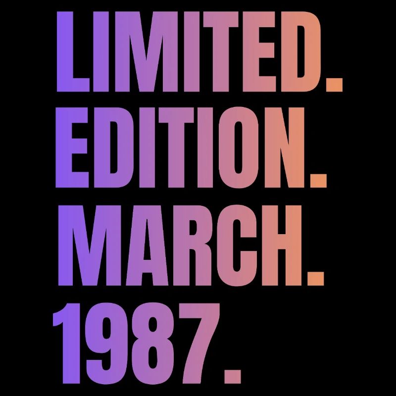 Mars 1987 Année 1987 Retro 1987 Édition limitée