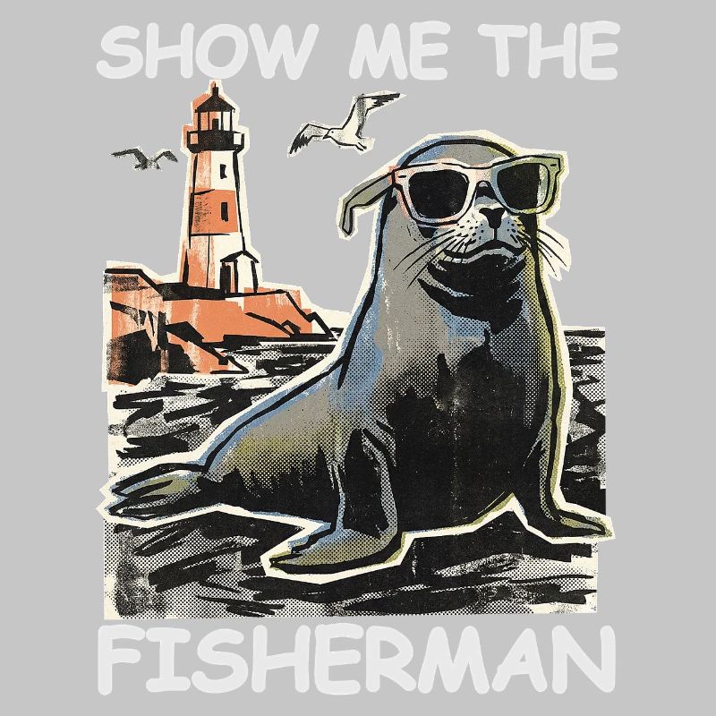 Funny seal looking for fish