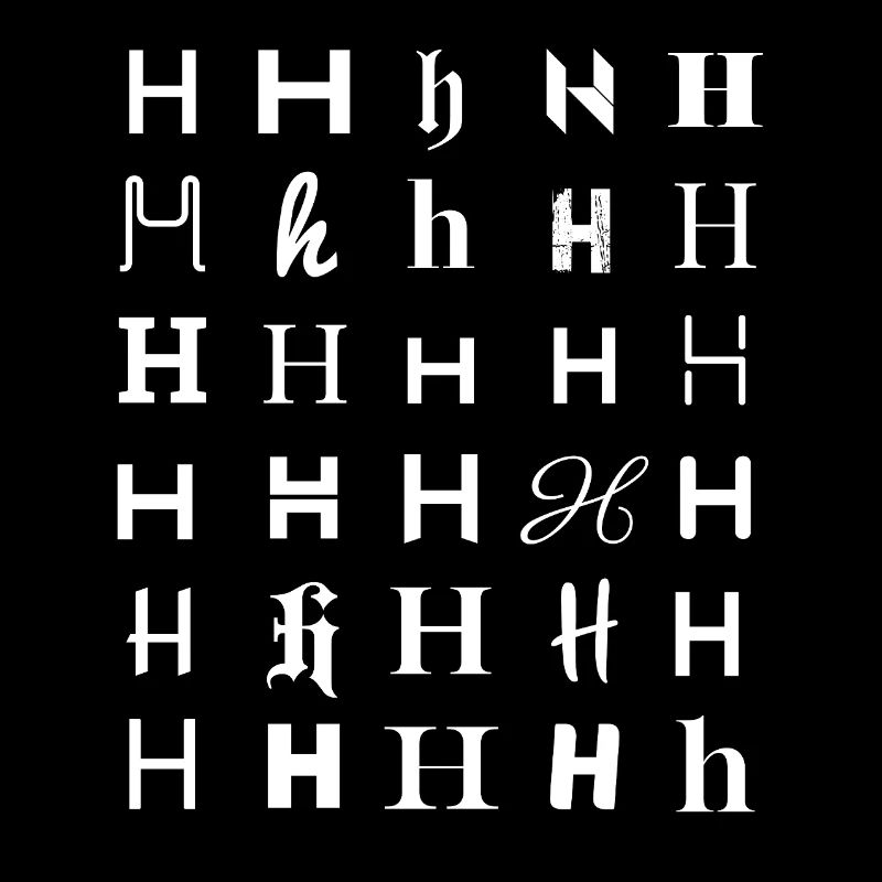 H-Glyphen: Heraldisches Typografiemuster