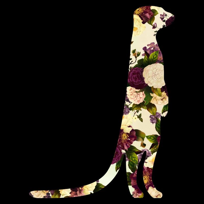 Erdmännchen Blüten Floral Blumenmuster Geschenk