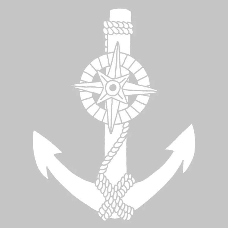 White anchor compass
