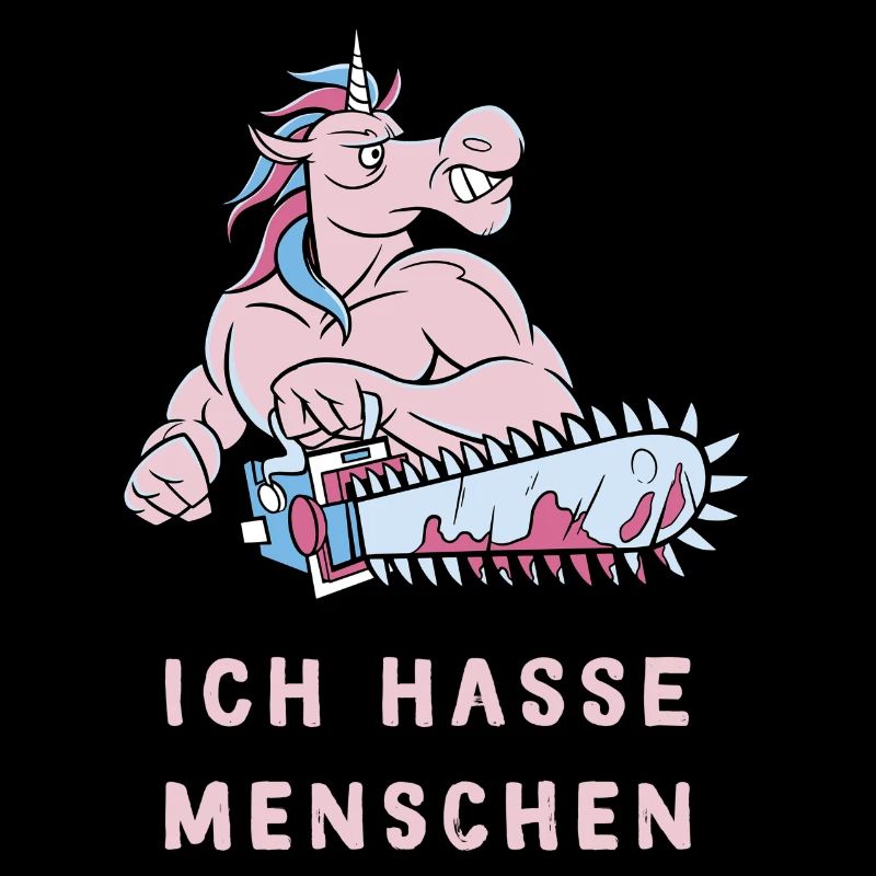 Ich hasse Menschen Einhorn Design