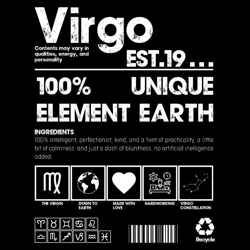 Jungfrau Erde Element 100% einzigartiges Logo