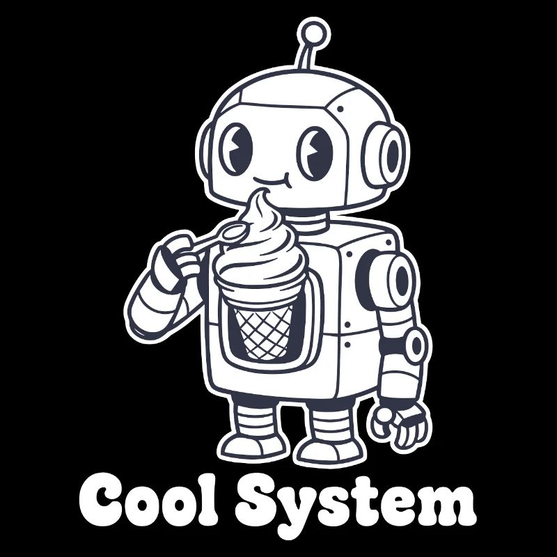 Robot avec une glace