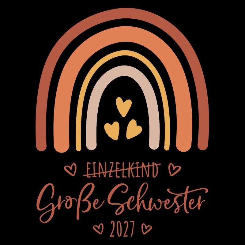 Große Schwester 2027 Boho Regenbogen 