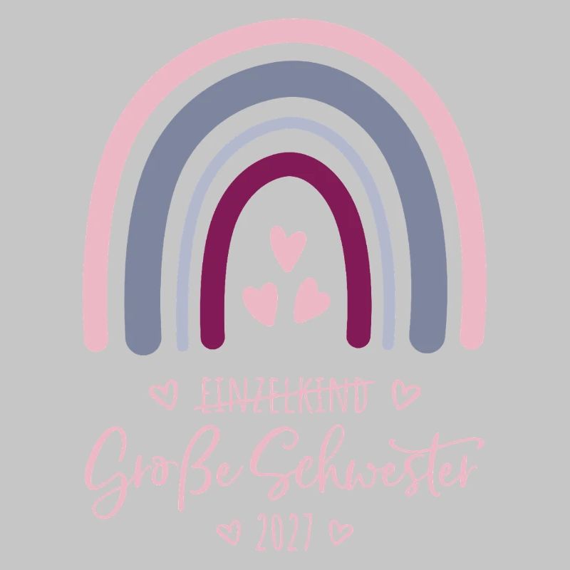 Große Schwester 2027 Boho Regenbogen