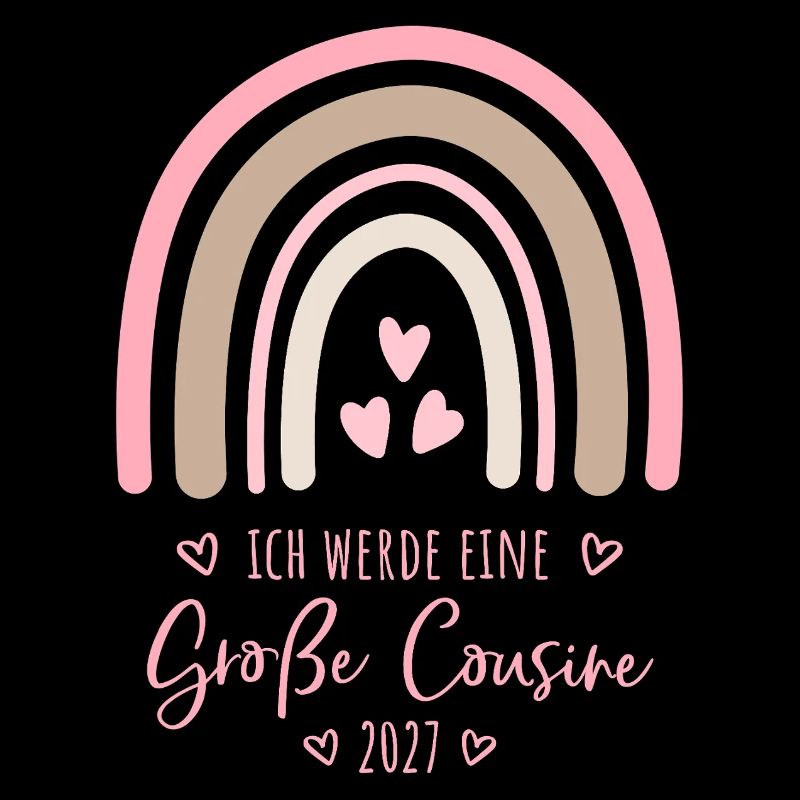 Ich werde eine Große Cousine 2027 Boho Regenbogen