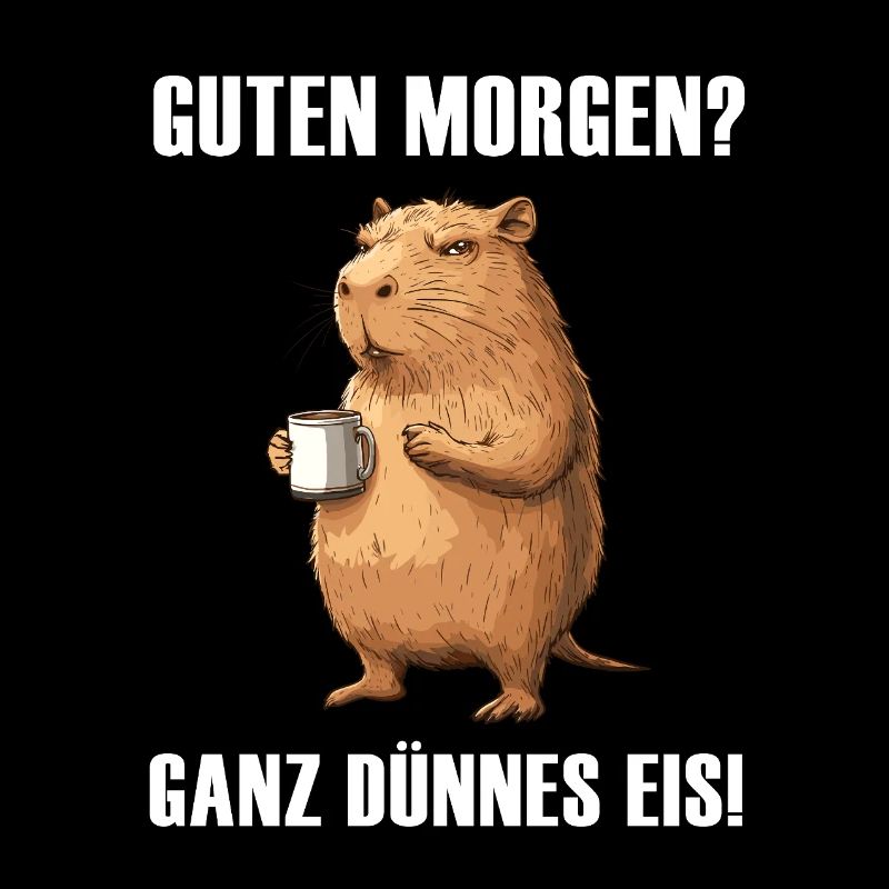 Capybara mit Kaffee Tasse