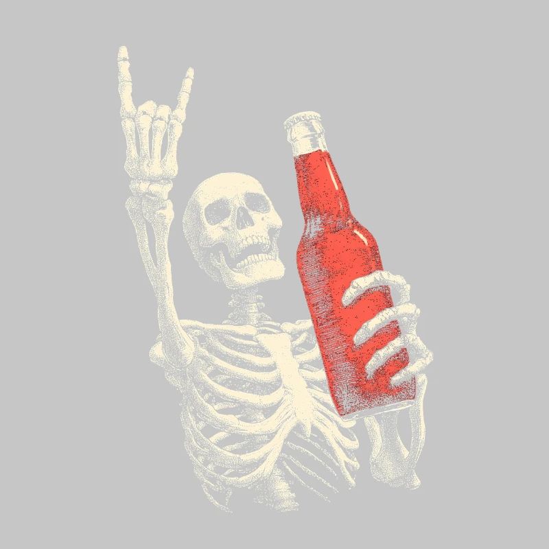 Skeleton with Bottle Party