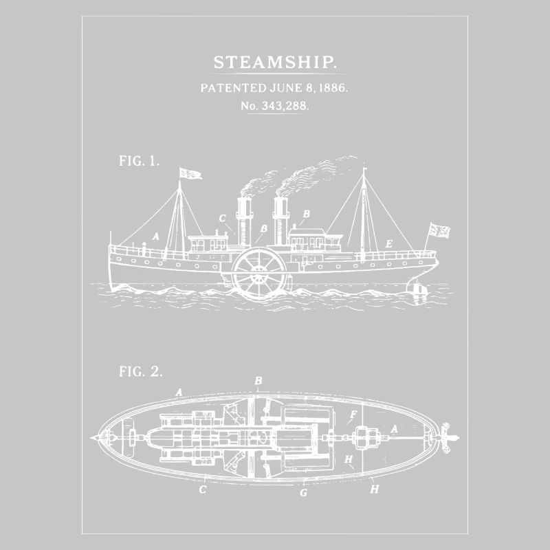 Dampfschiff Blueprint Dampfschiff