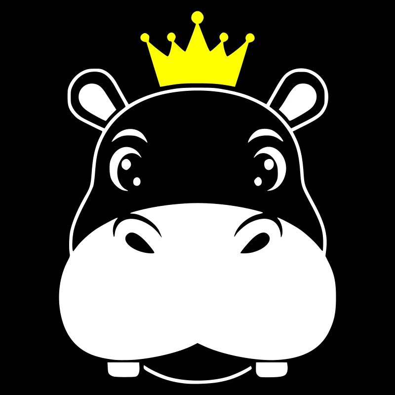Roi Hippopotame Prince Héritier Vector