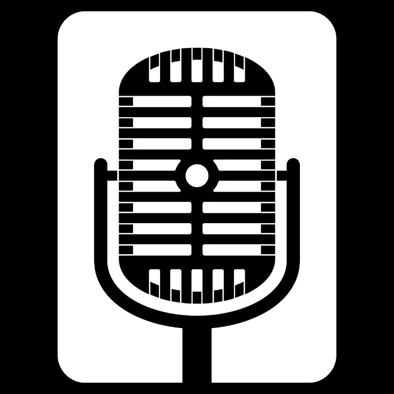 Retro-Mikrofon-Emblem