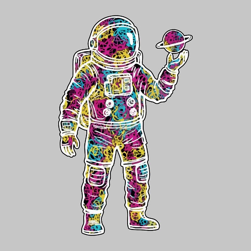 Space Astronaut Scribble Planet Scribbles